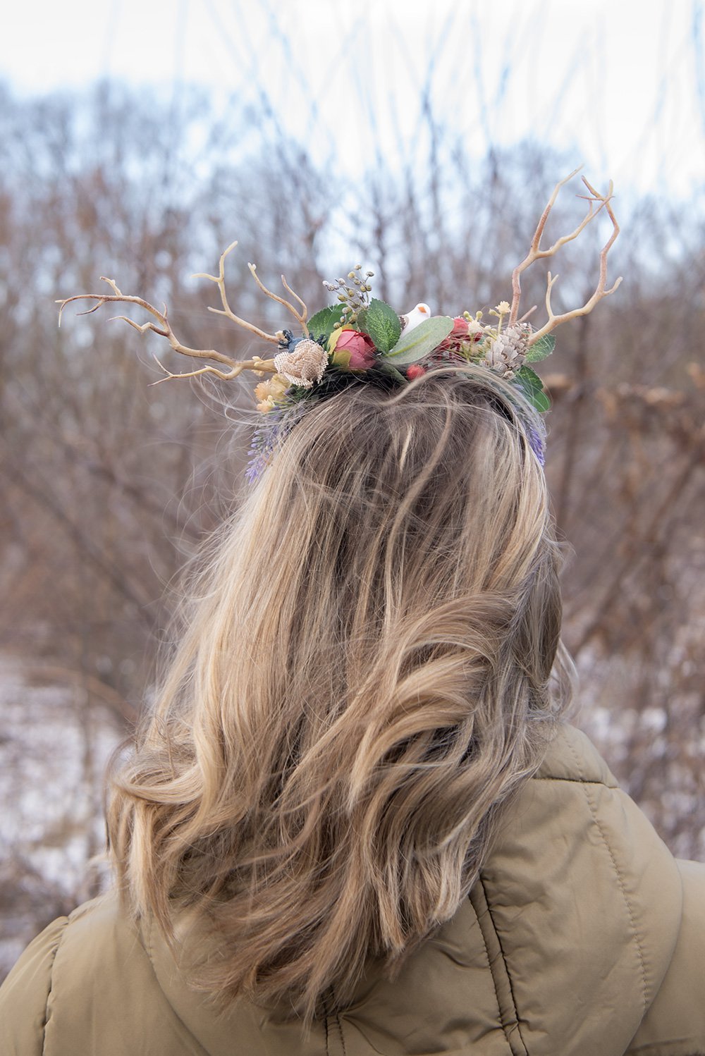 Haarband Meisje Groen Synthetisch Takken Haarband Dames