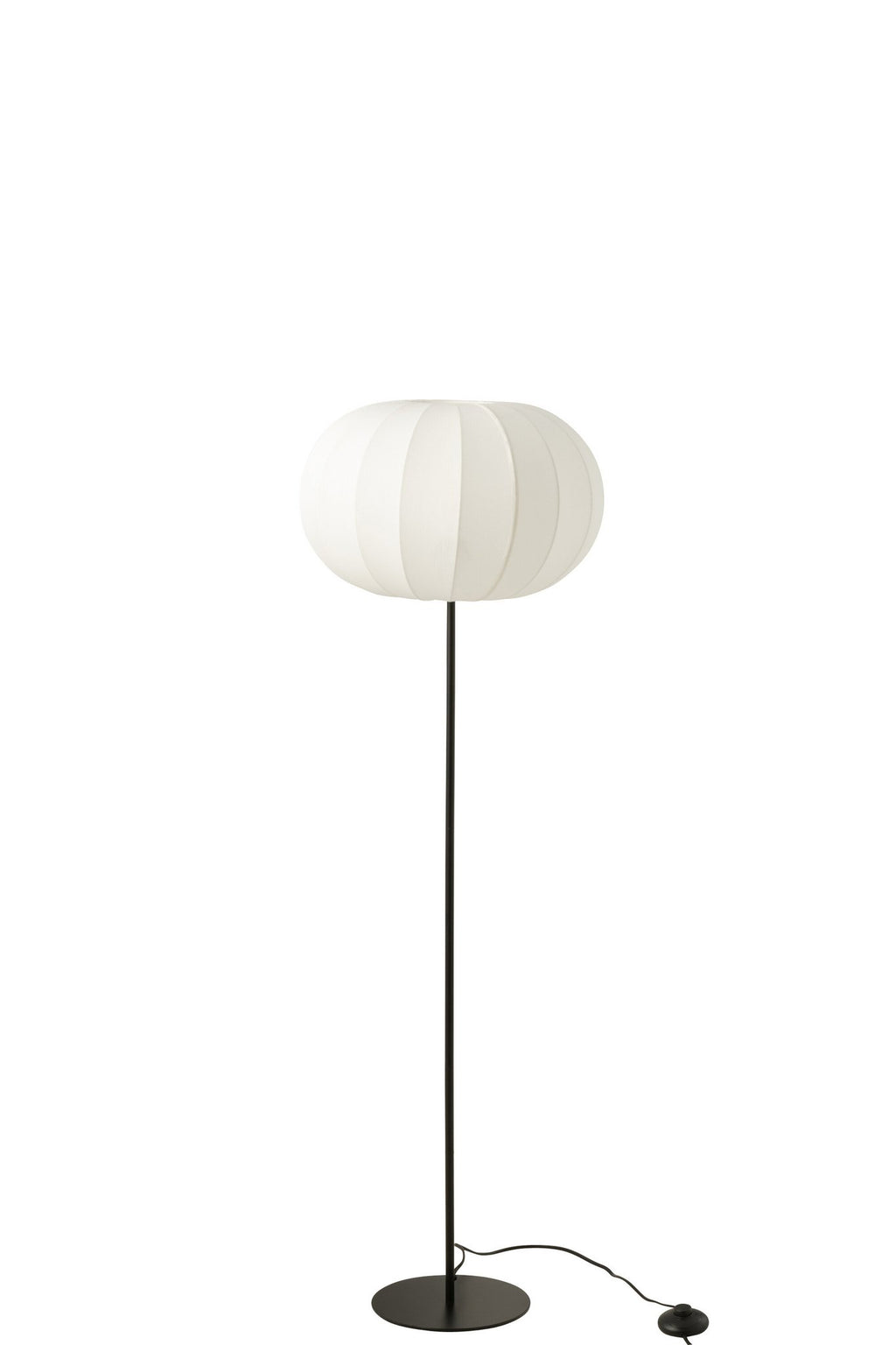 J-Line Staanlamp Lantaarn Metaal/Textiel Wit Small
