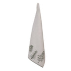 Theedoek 50x70 cm Beige Groen Katoen Dennenbomen