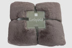 J-Line Plaid cutie - fleece deken – polyester – taupe - 180 x 130 cm