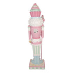 Kerstdecoratie met LED-verlichting Notenkraker 44x33x152 cm Roze Kunststof