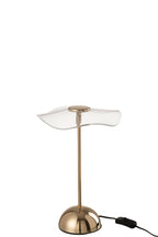 J-Line Tafellamp Led Bloem Metaal/Plastiek Goud Small