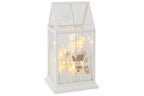 J-Line Ledkerstdorp - glas/synthetisch - wit/goud - small