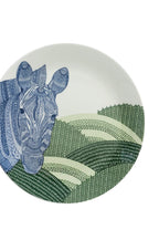 Wandbord | Fijne China geïllustreerde zebra | Diameter 20 cm