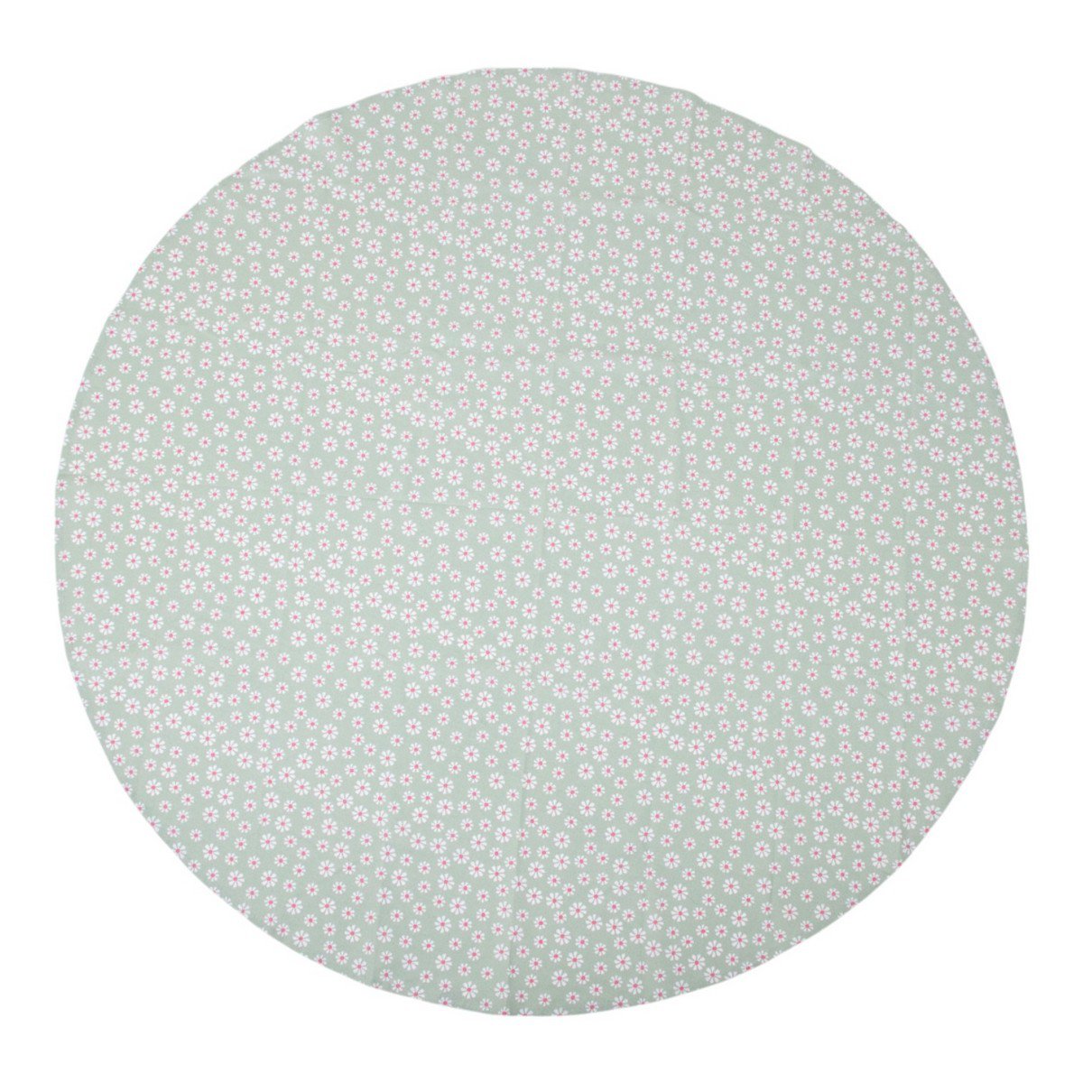 Daisy Flowers Tafelkleed Textiel groen rond 160cm