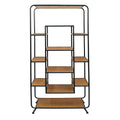 Wandrek Bruin Zwart, Hout en IJzer 80x32x169 cm