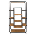 Wandrek Bruin Zwart, Hout en IJzer 80x32x169 cm