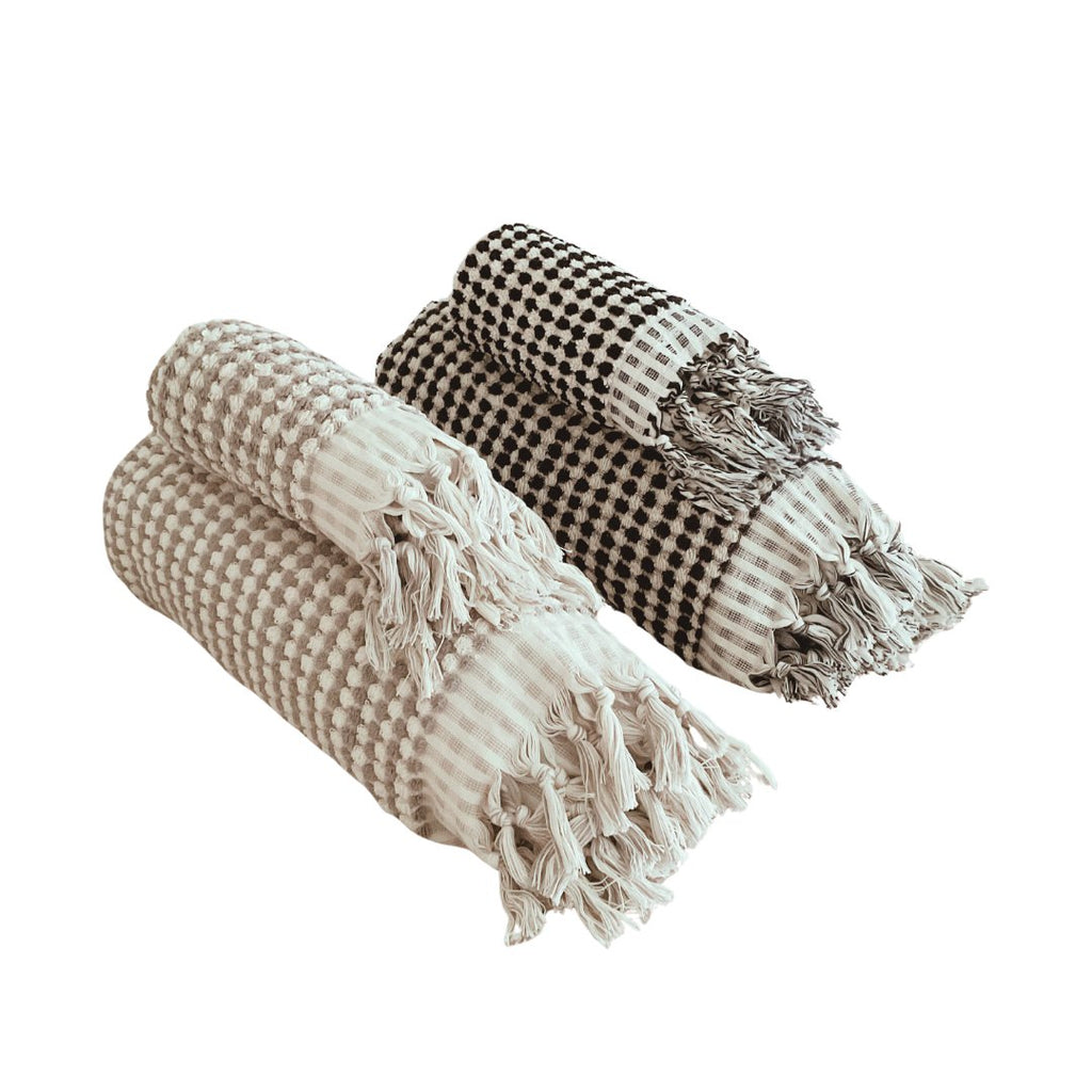 PomPom Handdoek Black