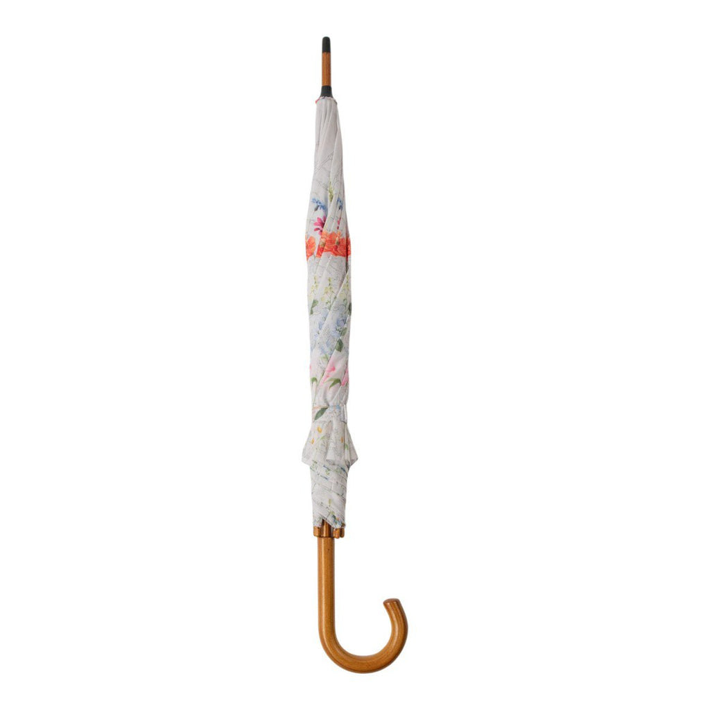 Paraplu bloemenweide off white 105 cm