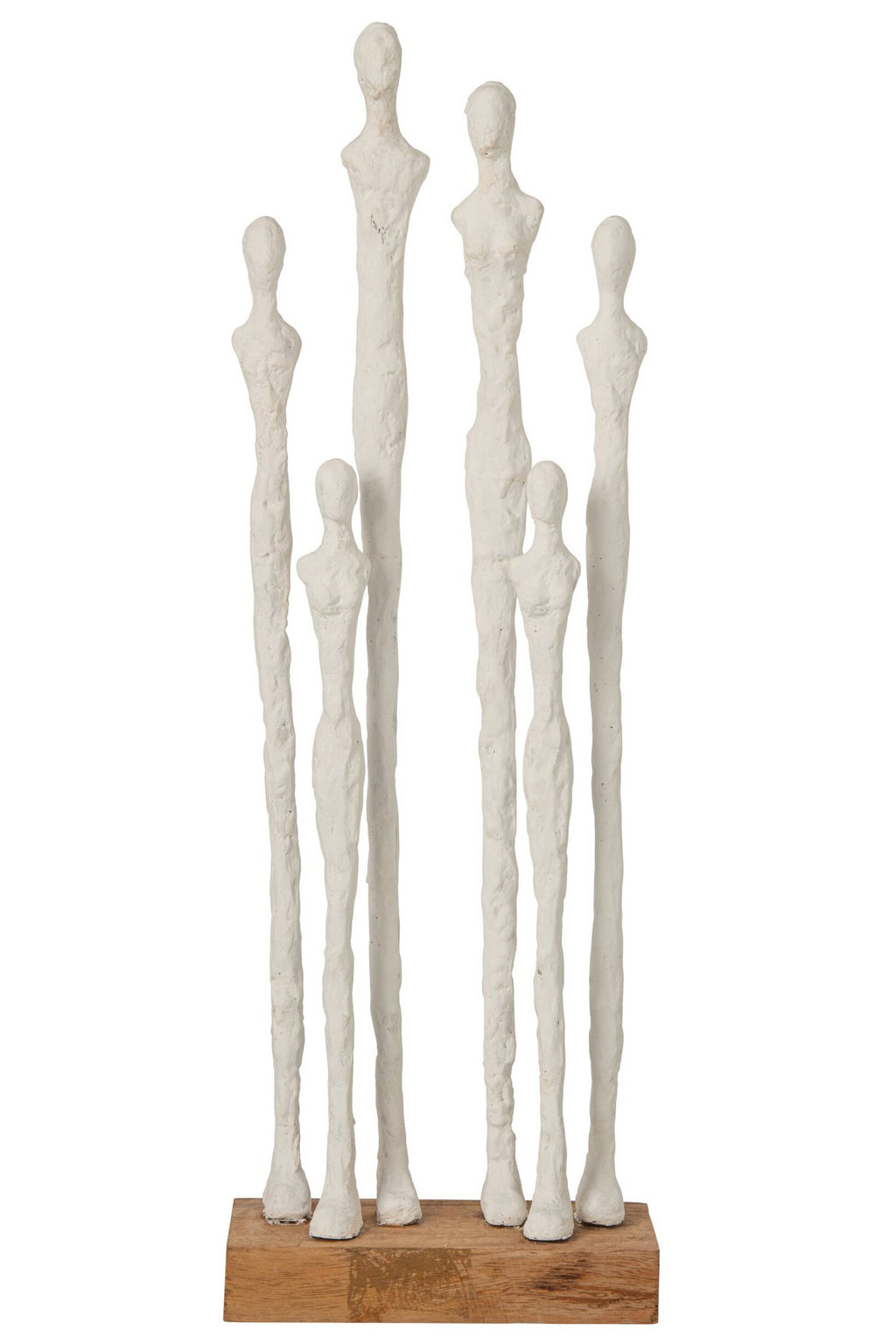J-Line Personen op voet - polyresin - naturel/wit
