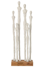 J-Line Personen op voet - polyresin - naturel/wit