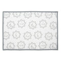 Placemats Set van 6 48x33 cm Wit Grijs Katoen Kat