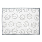 Placemats Set van 6 48x33 cm Wit Grijs Katoen Kat