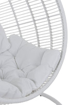 J-Line hangstoel Rond - staal - wit
