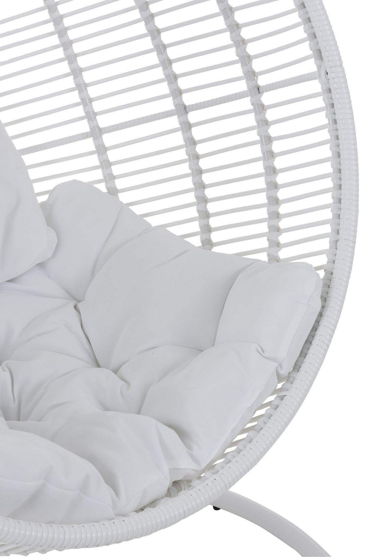 J-Line hangstoel Rond - staal - wit