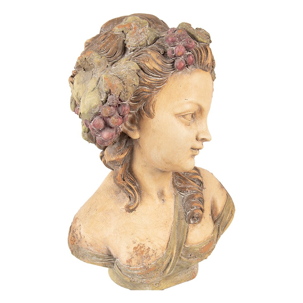 Buste Vrouw 24x18x28 cm Beige Keramiek