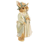 Beeld Konijn 21 cm Bruin Groen Polyester