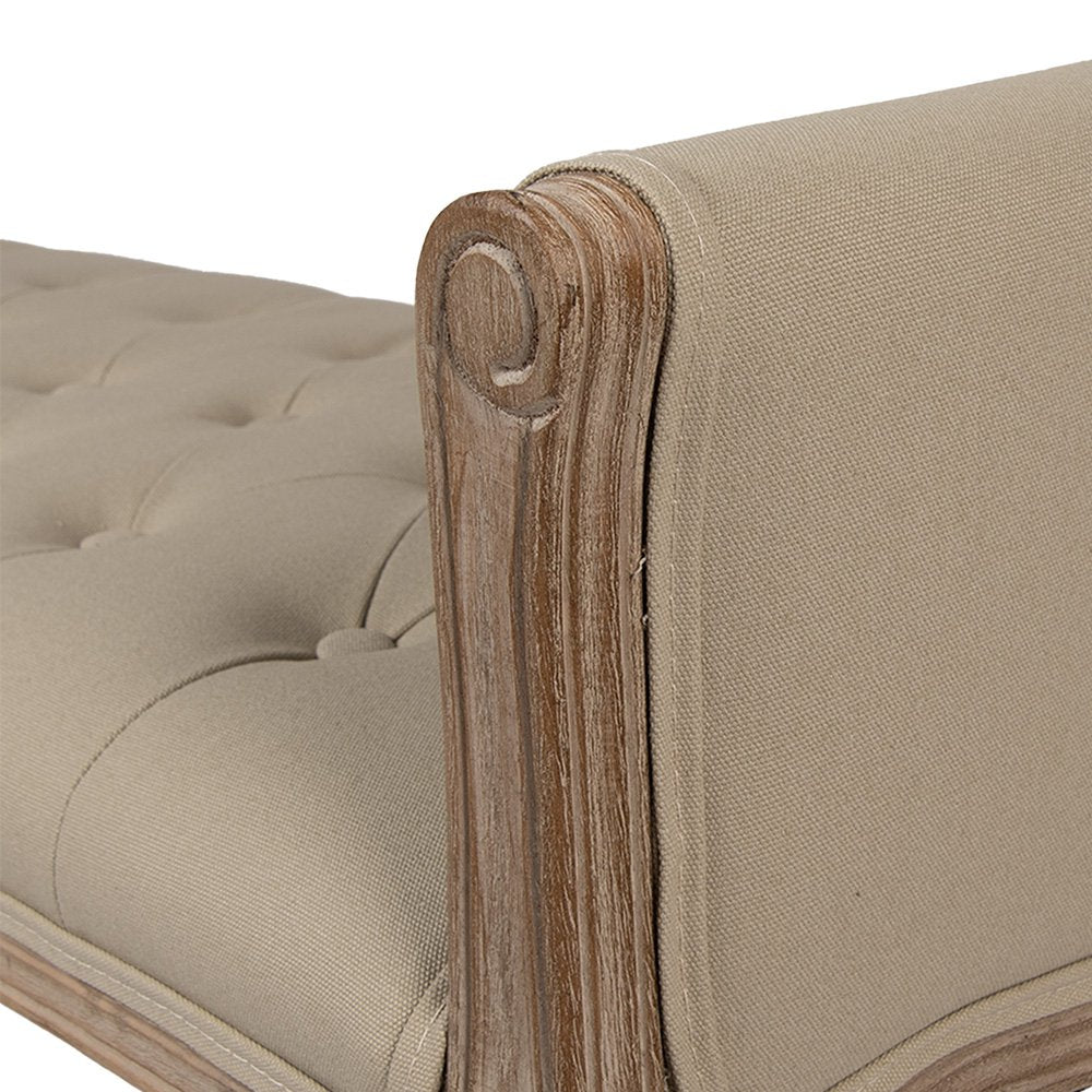 Bankje 113x44x60 cm Bruin Beige Hout