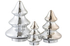 J-Line decoratie Kerstboom - glas - zilver - large