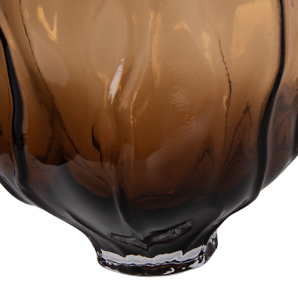 Vaas Ø 26x31 cm Bruin Glas