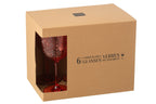 J-Line Doos 6 Wijnglazen Plastic Rood