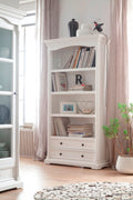 Boekenkast wit - Brocant model - 100bx40dx190h- mahoniehout