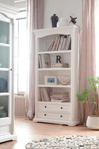 Boekenkast wit - Brocant model - 100bx40dx190h- mahoniehout