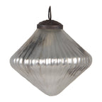 Kerstbal Ø 9 cm Zilverkleurig Glas Kerstdecoratie
