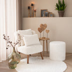 Stoel teddy krul wit 60x72x74cm
