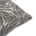 Kussen Jacquard bladeren grijs 45x45cm