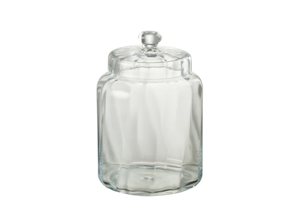 J-Line Voorraadpot Elia Glas Transparant Medium
