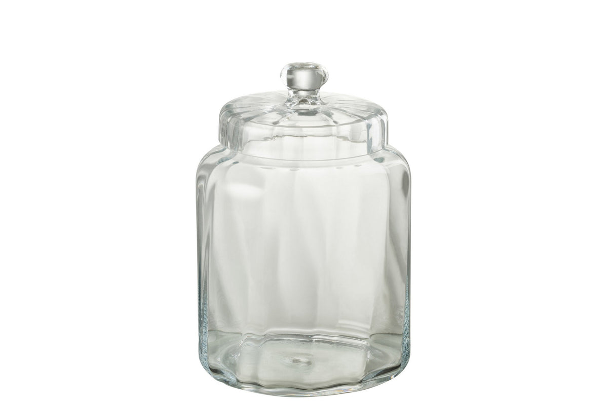 J-Line Voorraadpot Elia Glas Transparant Medium