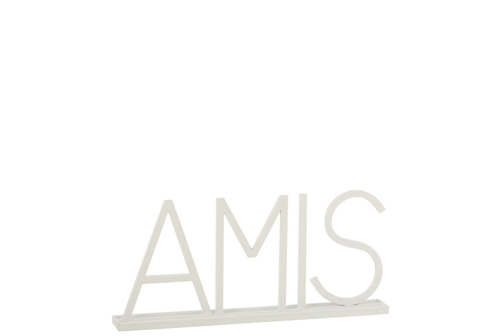 J-Line decoratie Amis - metaal - wit