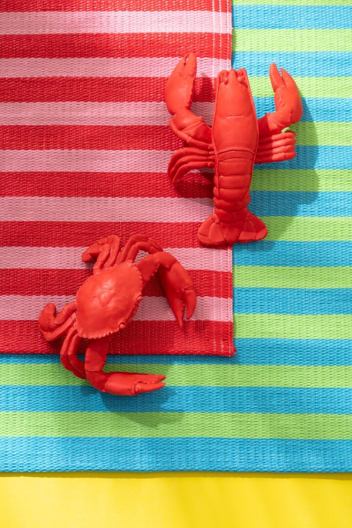 J-Line decoratie Krab - polyresin - rood