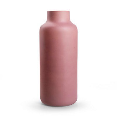 Eco vaas 'gigi' mat oudroze h35 d14,5 cm