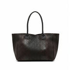 Lola – Italiaanse leren tas met python-reliëf – Chocolade