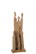 J-Line figuur Groep - hout - naturel