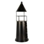 Decoratie Vuurtoren Ø 16x45 cm Zwart Metaal