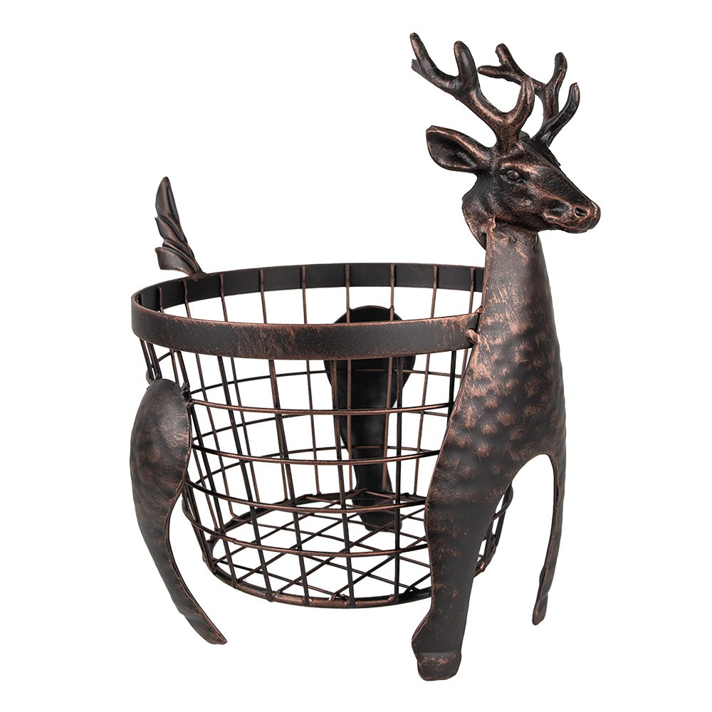 Opbergmand Rendier 30x23x30 cm Bruin IJzer Mand