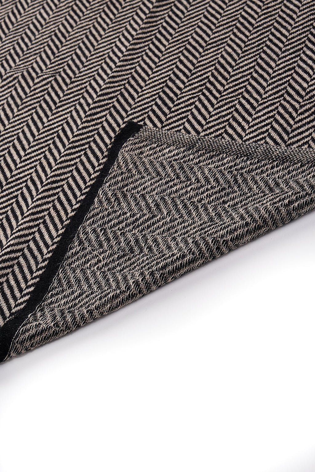 Lycia Square Foulard Black-Beige
