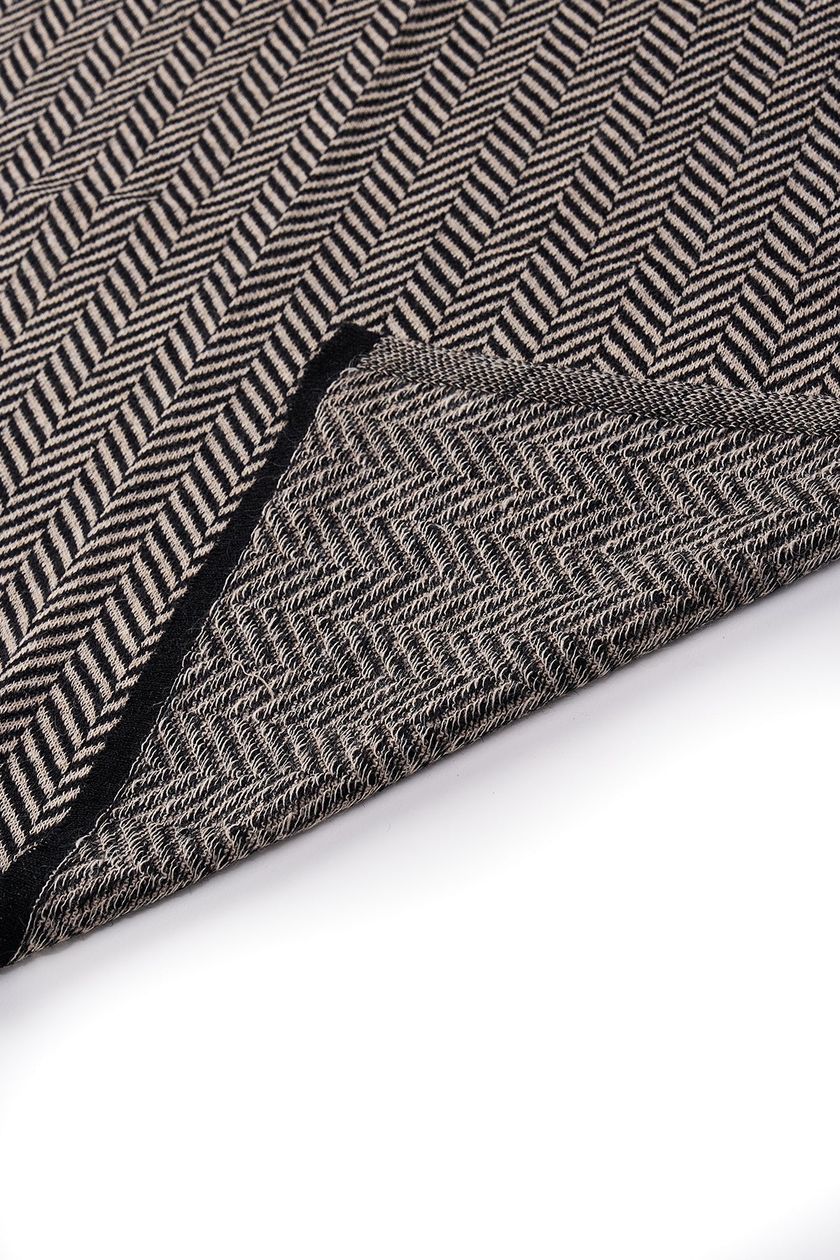 Lycia Square Foulard Black-Beige
