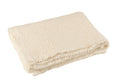 J-Line Plaid gerafelde randen - katoen/polyester - wit - 180 x 130 cm