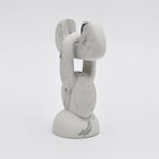 Moderne abstracte marmerlook sculptuur voor hedendaagse