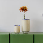 Vaas 15xH26cm crème wit Milo