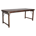 Eettafel bruin opklapbaar XL
