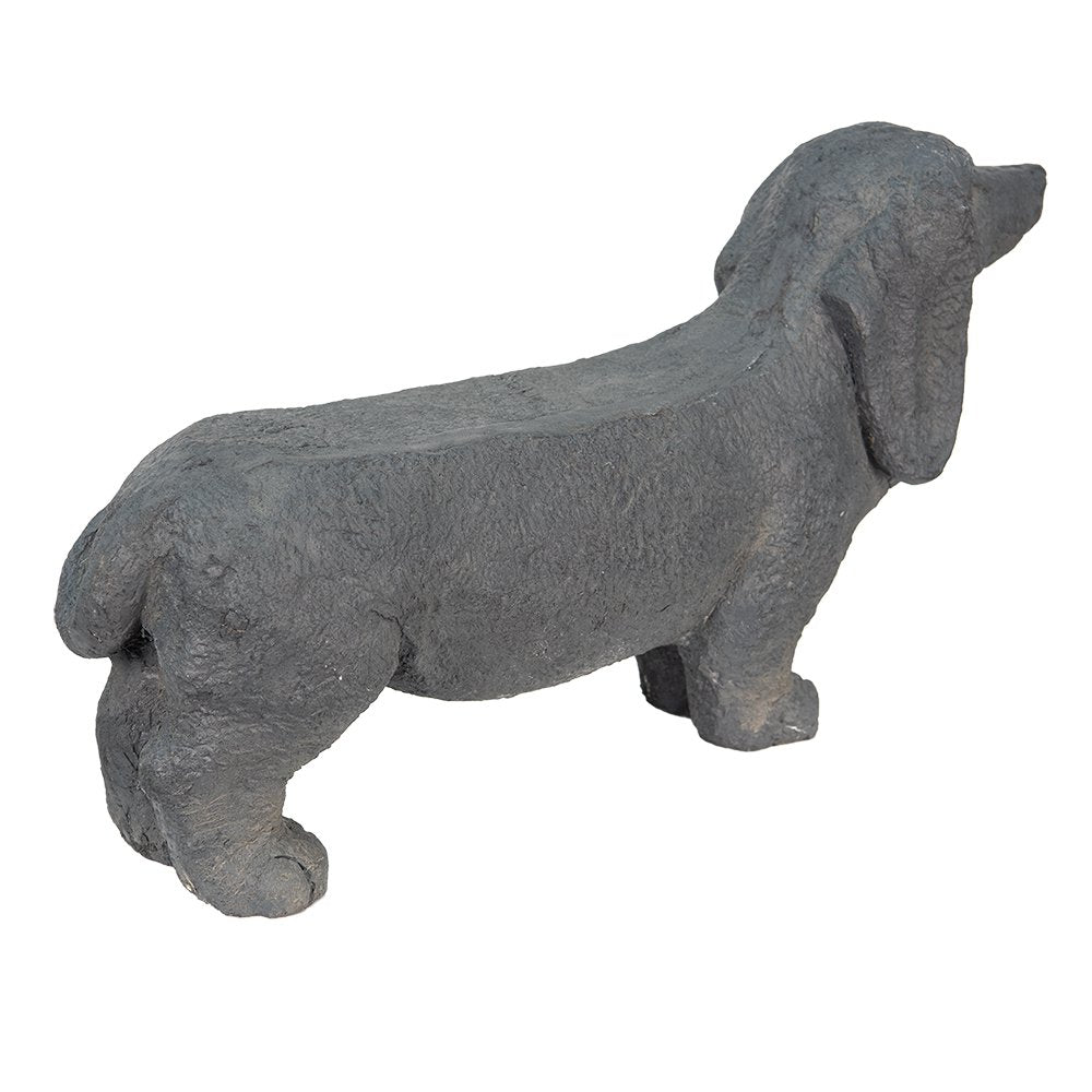 Beeld Hond 74x19x39 cm Grijs Magnesium (MGO)