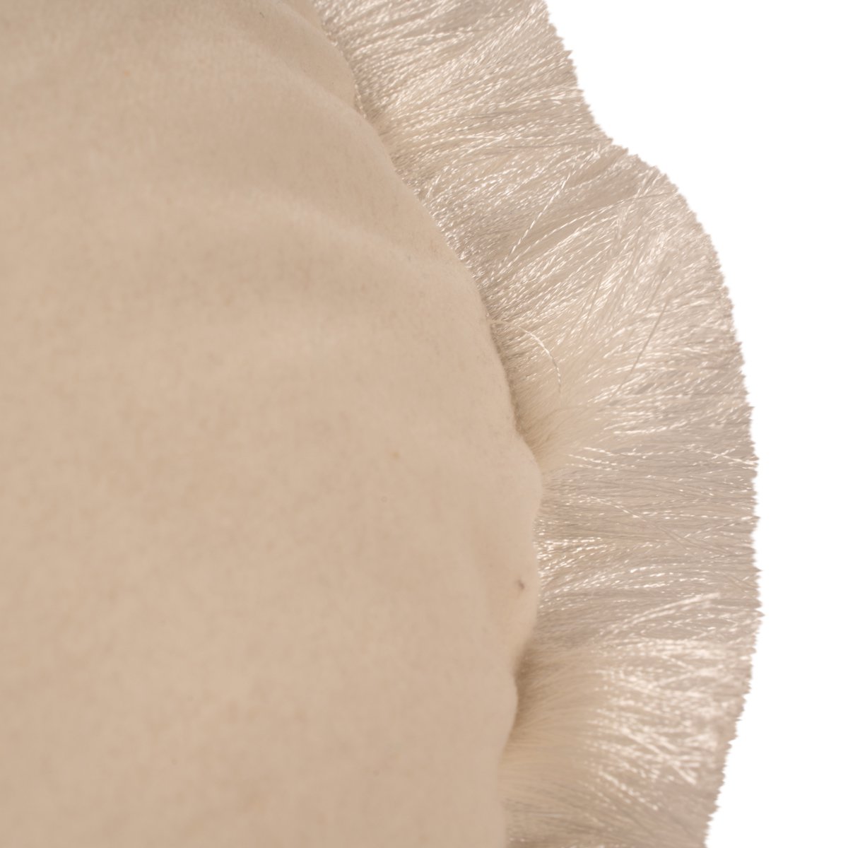 Melody Fringes kussen wit dia 45cm