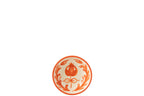 J-Line kom Granada Low - keramiek - wit/oranje - small - Ø 14 cm
