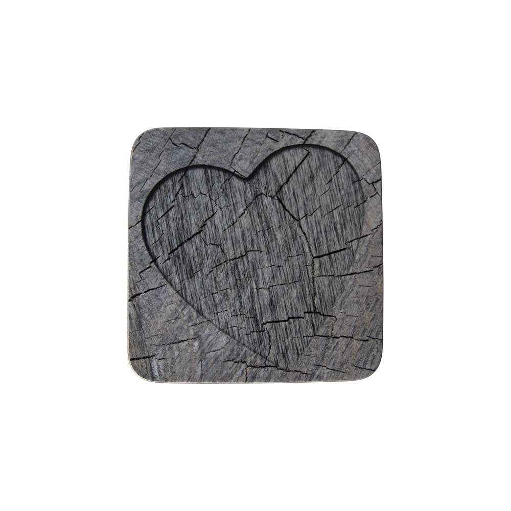 Onderzetter boomstam grijs hartjes 10x10cm (6)*