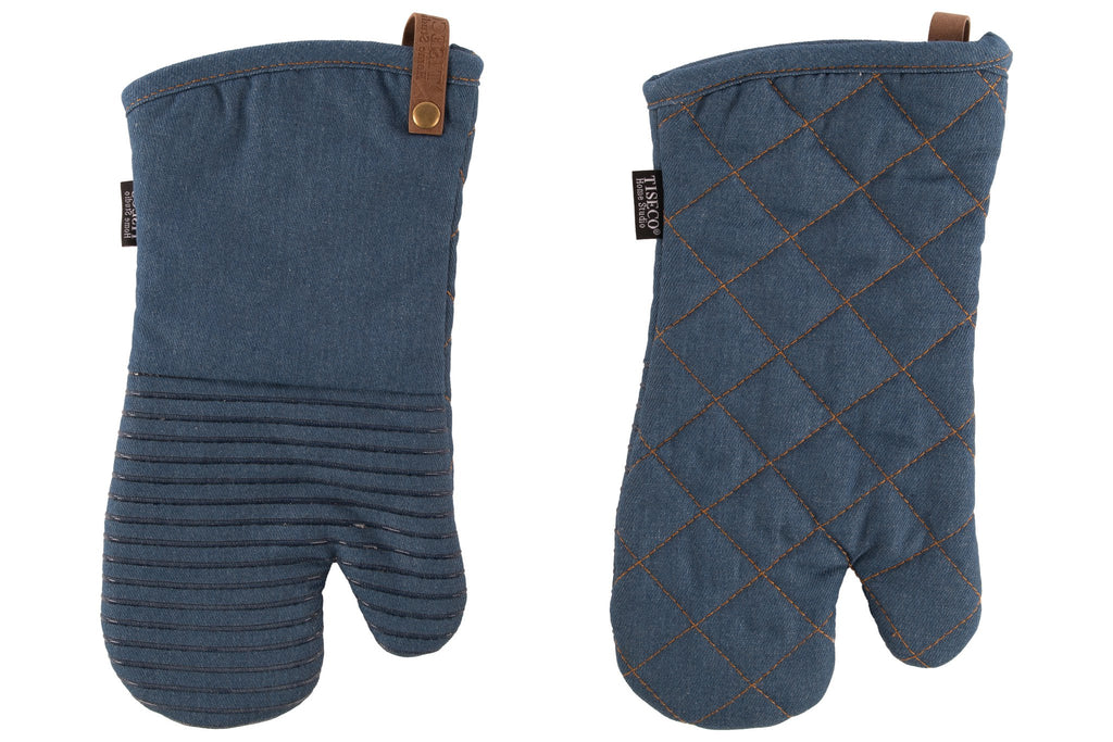 Oven mitt indigo - 33x17 cm, donkerblauw